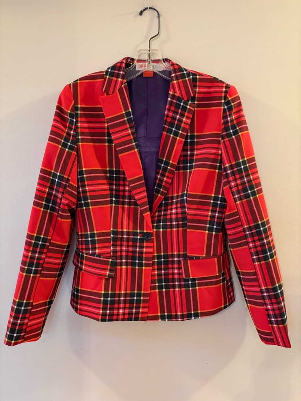Opposuit, The Lumberjackie, Red Plaid Women's Blazer & Skirt Set, Sz 10. - Picture 3 of 16
